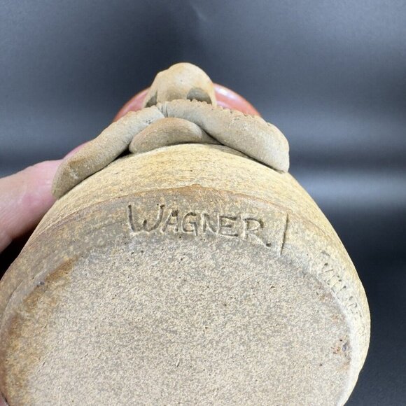Wagner Stoneware Pottery Village Potter Coffee Mug Cup Face Anthropomorphic Mug - Picture 5 of 16